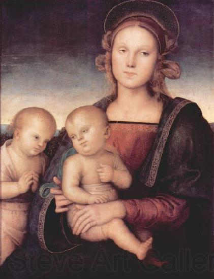Pietro Perugino Madonna mit Hl. Johannes dem Taufer Spain oil painting art